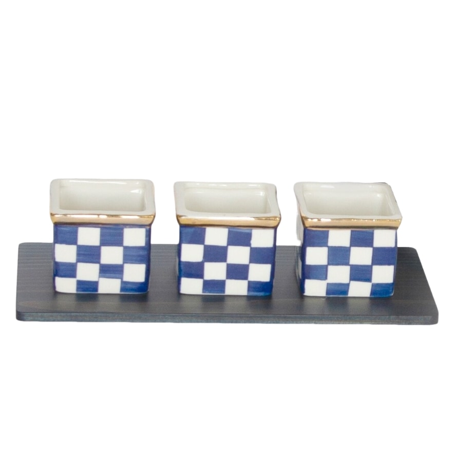 藍染杉コースター＆ 市松セット