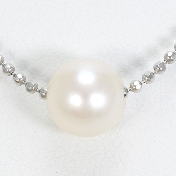 PT850 プラチナ ネックレス パール(真珠) 総重量約3.9g 約40cm ジュエリー 中古
