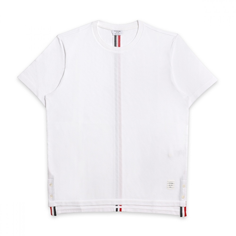 トムブラウン MJS056A 00050 100 センターバックストライプピケメンズ半袖Tシャツ