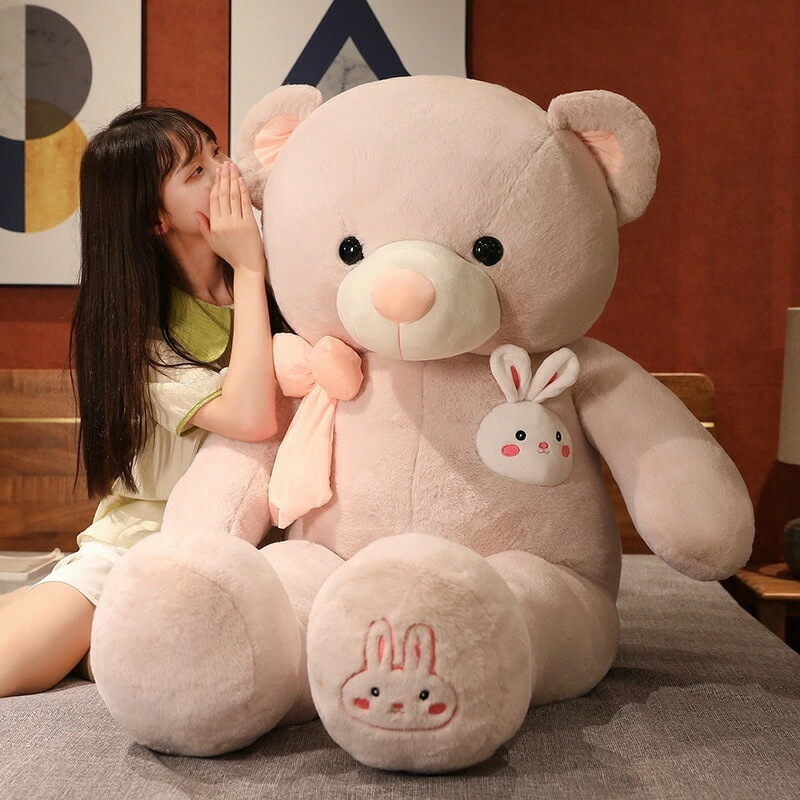 【120cm】 ぬいぐるみ 全3カラー 大きい 抱き枕 クッション インテリア 子供 おもちゃ 動物 熊 bear クマ ベア ウサギ 兔 可愛い 彼女に ふわふわで癒される 柔らか 心地いい プレゼ