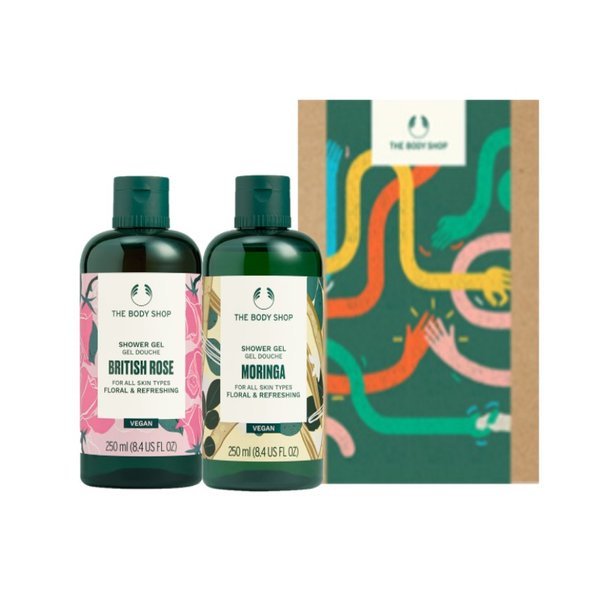 【The body shop】 ギフト ラッピング シャワージェル2点 ギフトセット