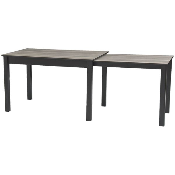 伸縮式 約幅120200cm ダイニングテーブル シオンII GY グレー 組立品