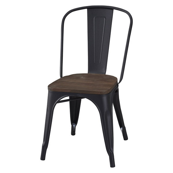 エルムメタルチェア マットブラック N-8348