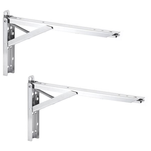 和合商事 STP 300 ワンタッチ折りたたみ棚受 ステンレスタッチポン 30cm [2本セット]