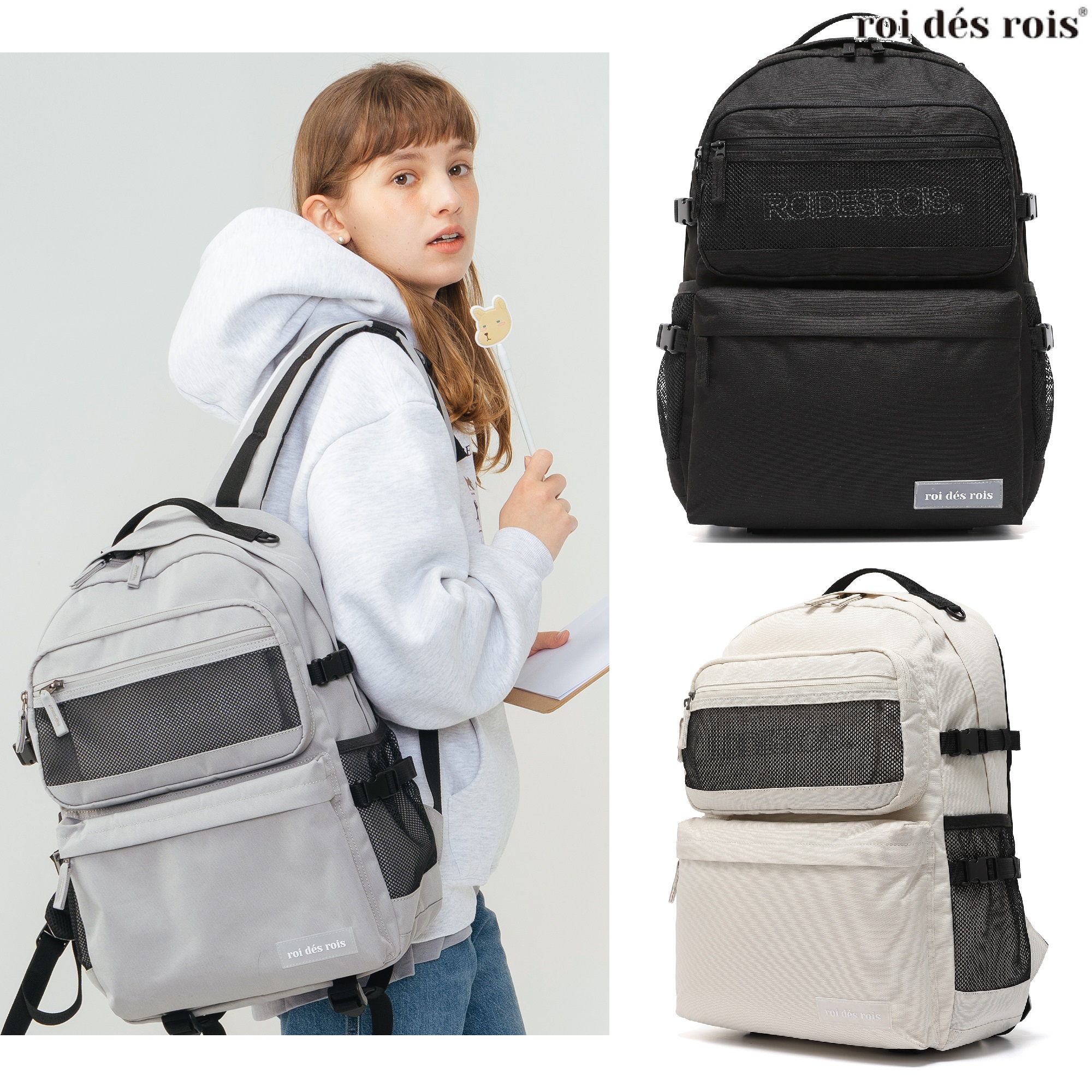 Blind Cover Backpack 3色 新商品 韓国人気 男女共用 肝節期 韓国ファッション ストリートファッション デイリーバッグ 新学期