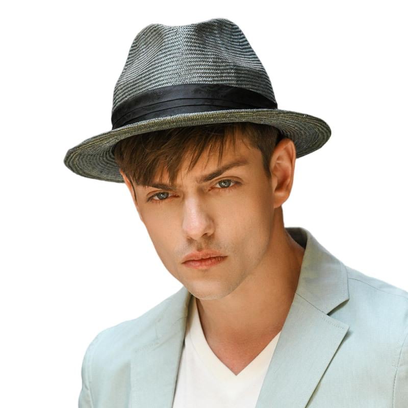 【激安販売】キャップ 紳士麦わら 帽子 メンズ折りたたみ可能純手作りファッションレトロ剣麻英倫礼帽春夏紳士パナマキャップuv対策