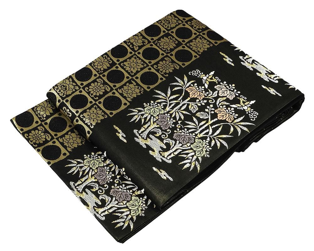 袋帯 美しいキモノ 新品仕立済 正絹 西陣 白寿苑謹製 桐竹鳳凰模様 袋帯 新品 仕立て上がり 結婚式 入学式 卒業式 パーティー g2748