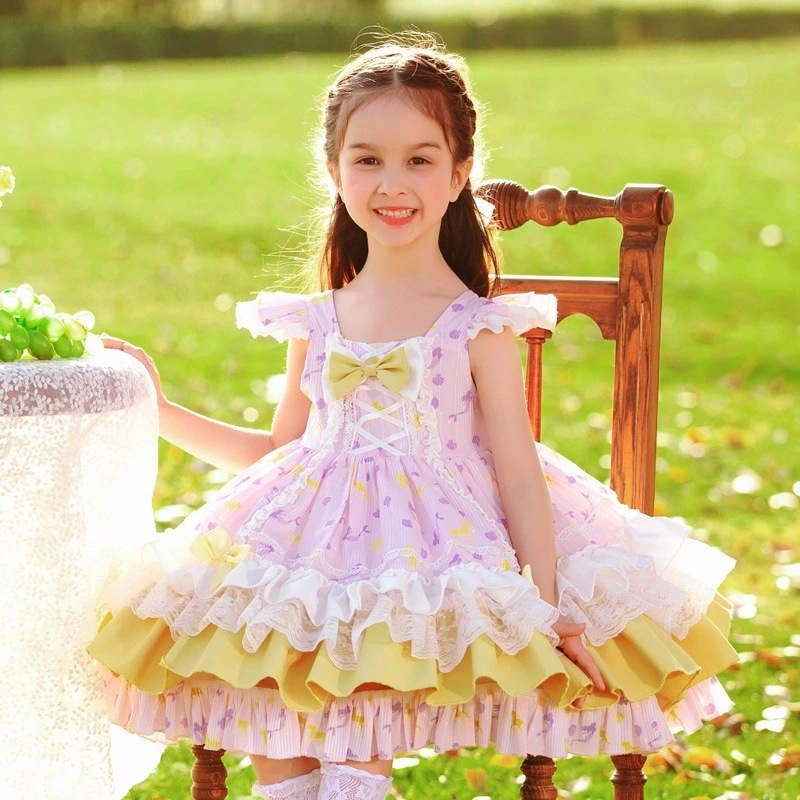 ロリータドレス パフィードレス 女の子 サマープリンセスドレス ロリータ 小さいスカート期間限定30%