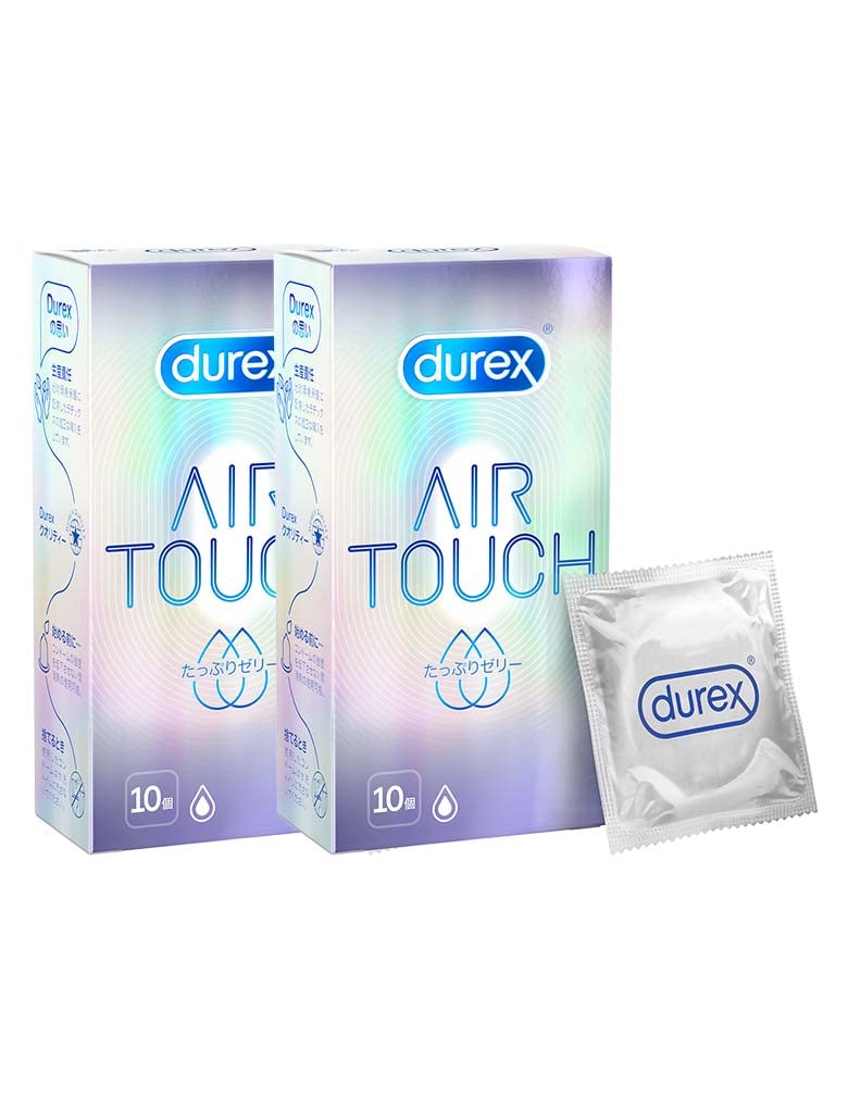 デュレックス Durex コンドーム エアタッチ たっぷりゼリー 10個入 2箱 ラテックス製 こんどーむ