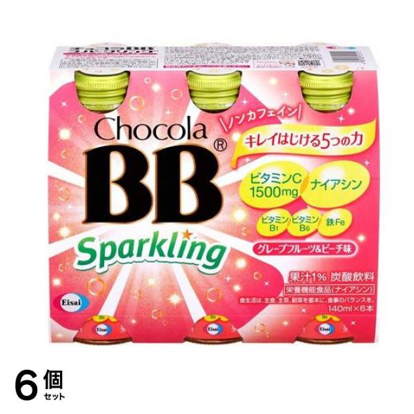 スパークリング グレープフルーツ&ピーチ味 6本 (140ml×6) 6個セット