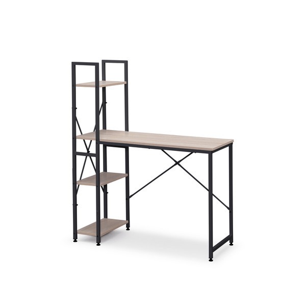 RDK-1042 ライトナチュラル/ブラック ラック付きデスク1000420 メーカー直送