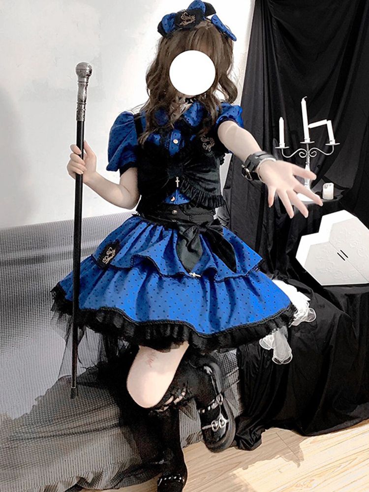 原神コスプレ衣装今人気のロリータSALE スパイシーキャンディスプリットロリータセット愛されドッキングワンピース 公演着 ドレス