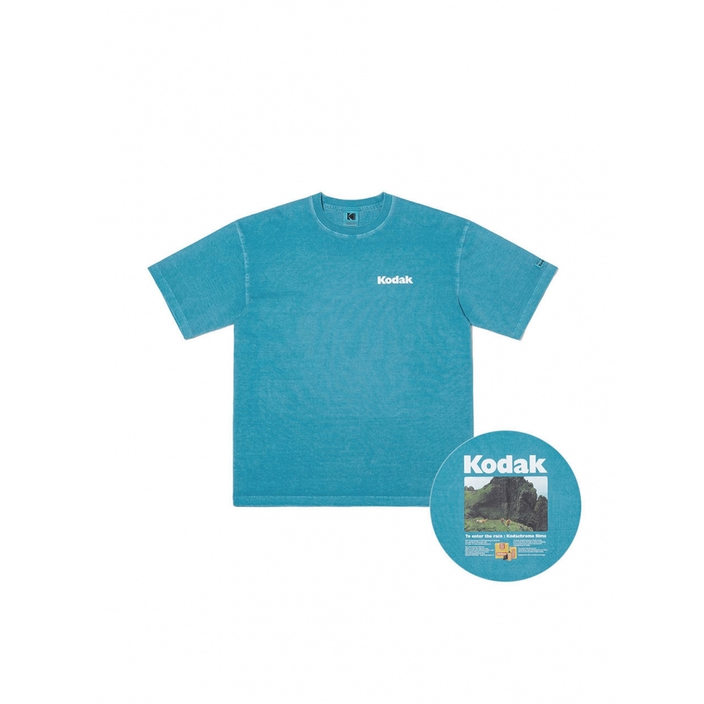 コダックアパレルシーナリーピグメントショートスリーブ T シャツミントグリーン