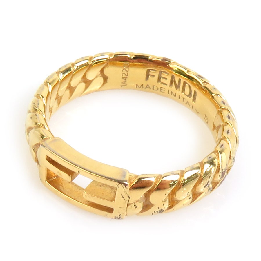 フェンディ FENDI リング・指輪 バゲット メタル ゴールド レディース 11号 55748k