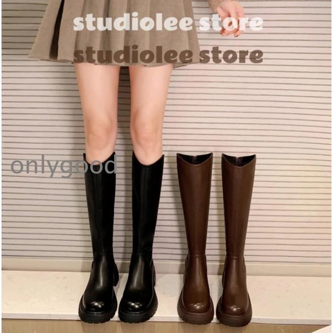 【急速出荷!】ロングブーツ ブーツ レディース ロング 黒 大きいサイズ 歩きやすい ジョッキーブーツ サイドゴア 美脚 長いブーツ ブーツ 疲れない 太ヒール ローヒール