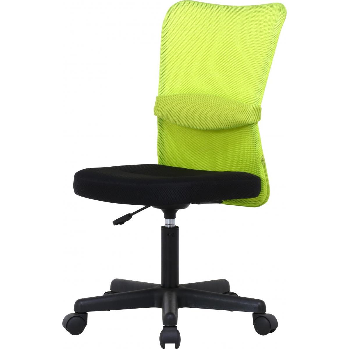 【I】不二貿易 メッシュバックチェアー ハンター グリーン H-298F GR キャスター付 オフィスチェア 肘なし【北海道・沖縄・離島不可】【代引き不可】【代引不可/沖縄