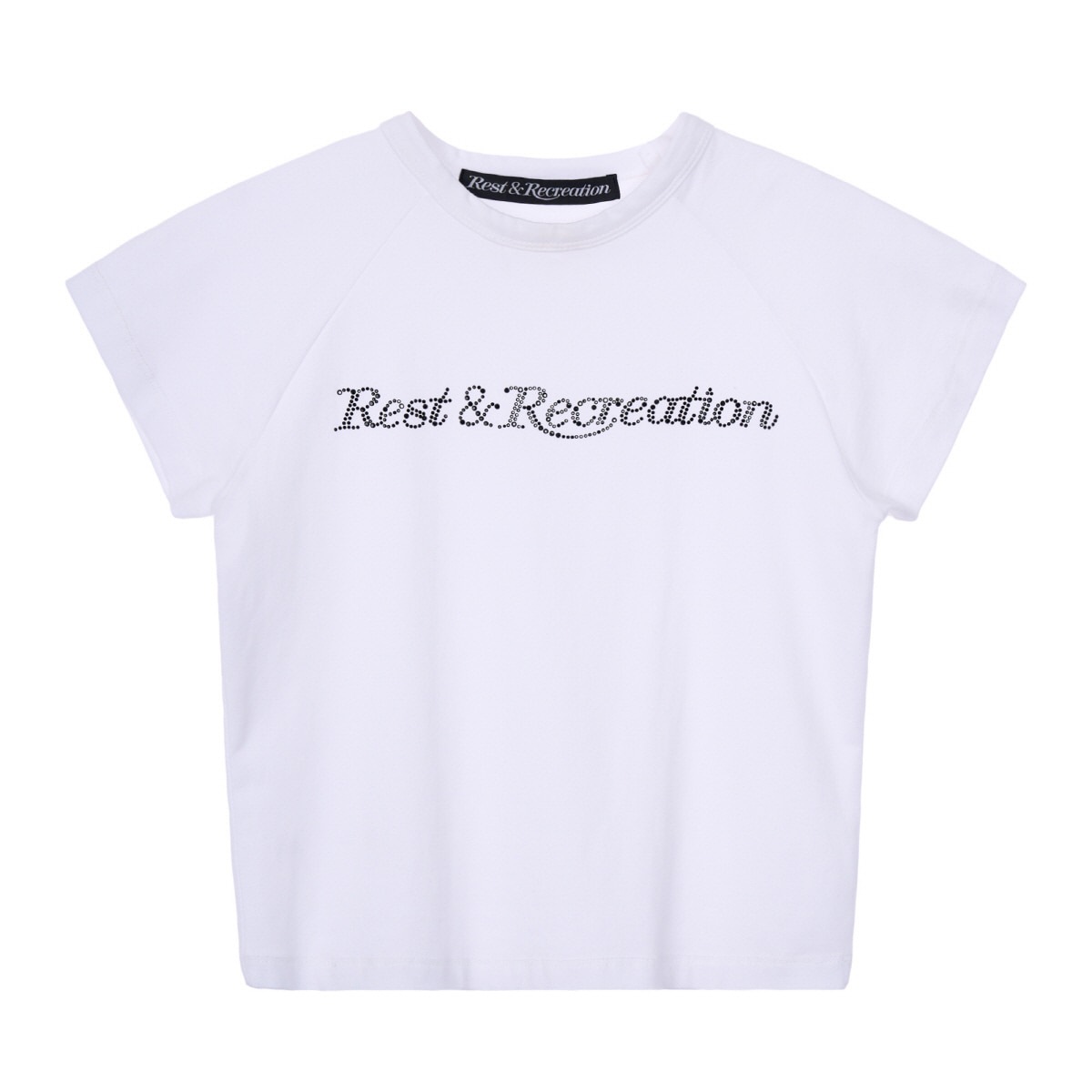 【REST & RECREATION】 RR CRYSTAL LOGO CROP TOP : 4COLOR