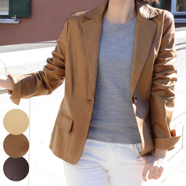 ラム レザー テーラード ジャケット レディース ギフト プレゼント