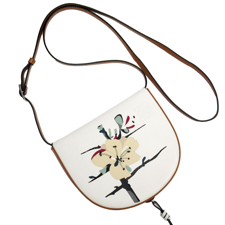 ロエベ LOEWE ショルダーバッグ ヒールバッグ レザー ホワイト レディース t19362a