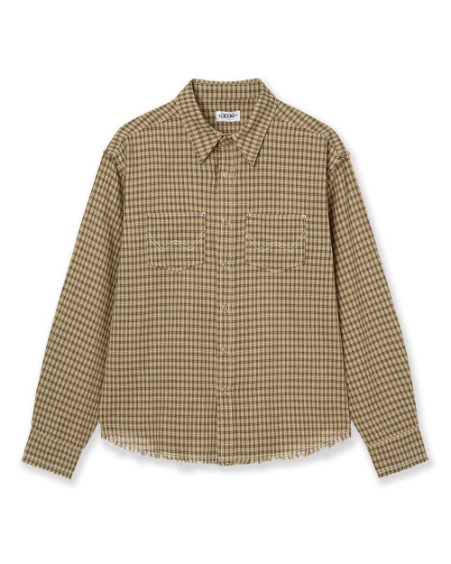 【AEAE】 WESTERN CHECK SHIRTS [YELLOW GREEN] 正規品