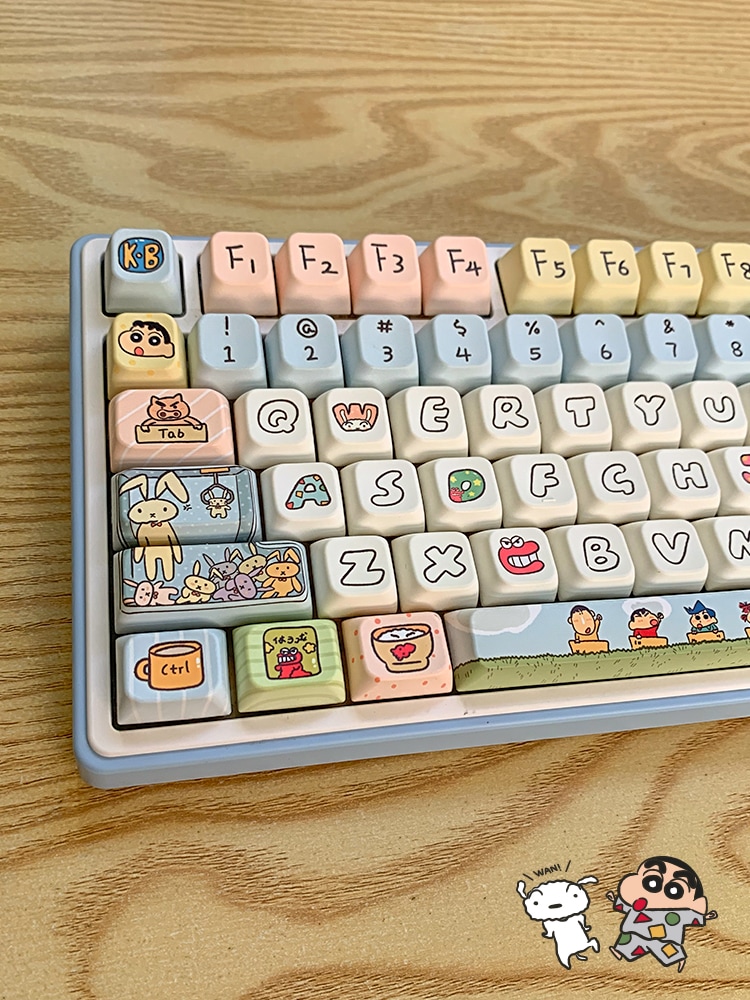 【激安本日限定】キーキャップクレヨンしんちゃんキーボードキーキャップmda高さpbt昇華メカニカルキーボードかわいい女の子ギフト付き