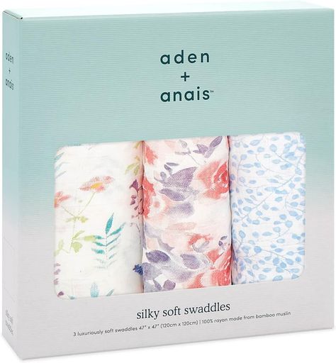 おくるみ ガーゼ ベビー 【 日本正規品 ADEN + ANAIS おくるみ 3枚 セット WATER COLOR GARDEN シルキーソフト 】 120 × 120CM エイデンアンドアネイ スワ
