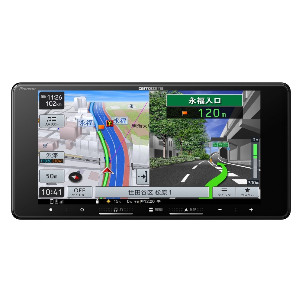 パイオニア 7V型HD/Bluetooth/USB/チューナー・AV一体型メモリーナビゲーション AVICRW122
