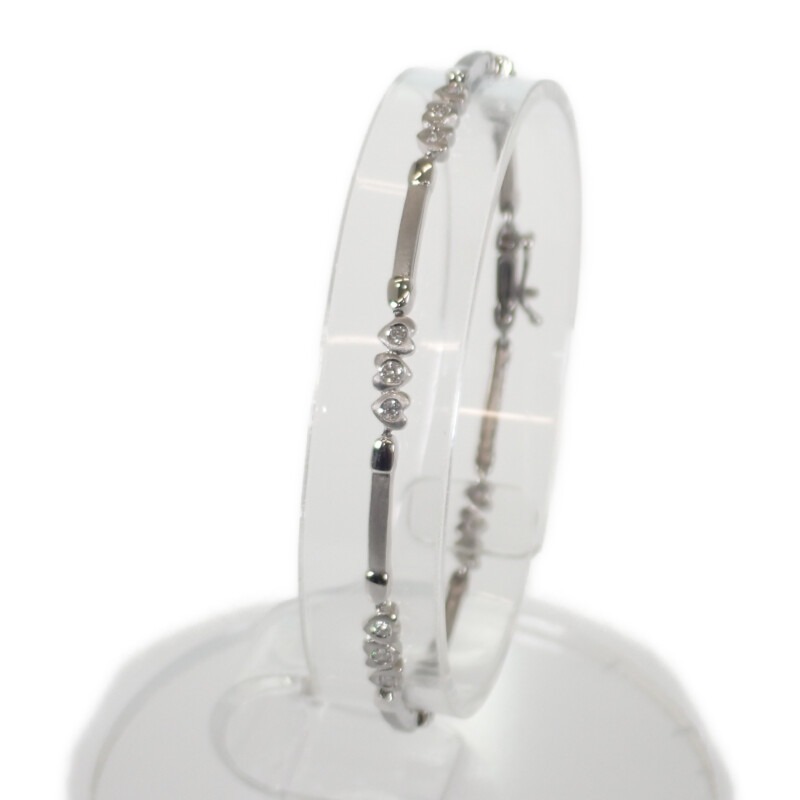 【no brand】デザイン ジュエリー ハート ブレスレット K18ホワイトゴールド ダイヤモンド レディース 88,413円