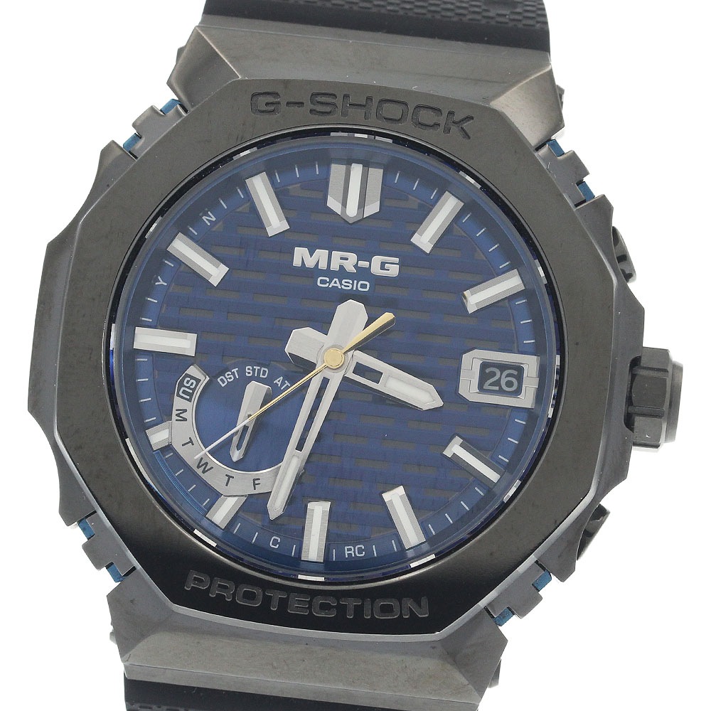 カシオ CASIO MRG-B2100R-2AJR Gショック MR-G 青墨 デイデイト ソーラー電波 メンズ 極美品 箱・保証書付き_946564【中古】