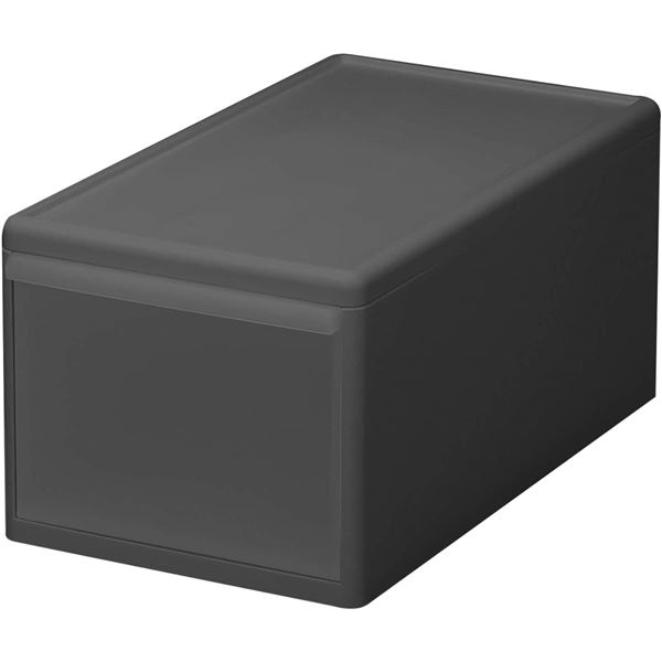 [2個セット] 吉川国工業所 Like-it 組み合わせて使える収納ケース ミディM / 約幅25.5x奥行46.5x高さ21.5cm グレー MOS-02