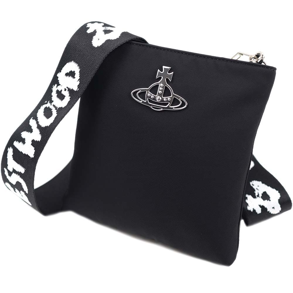 ヴィヴィアンウエストウッド ショルダーバッグ サコッシュ レディース Vivienne Westwood NYLON SACOCHE BLACK ブラック 43030106-02133-N401