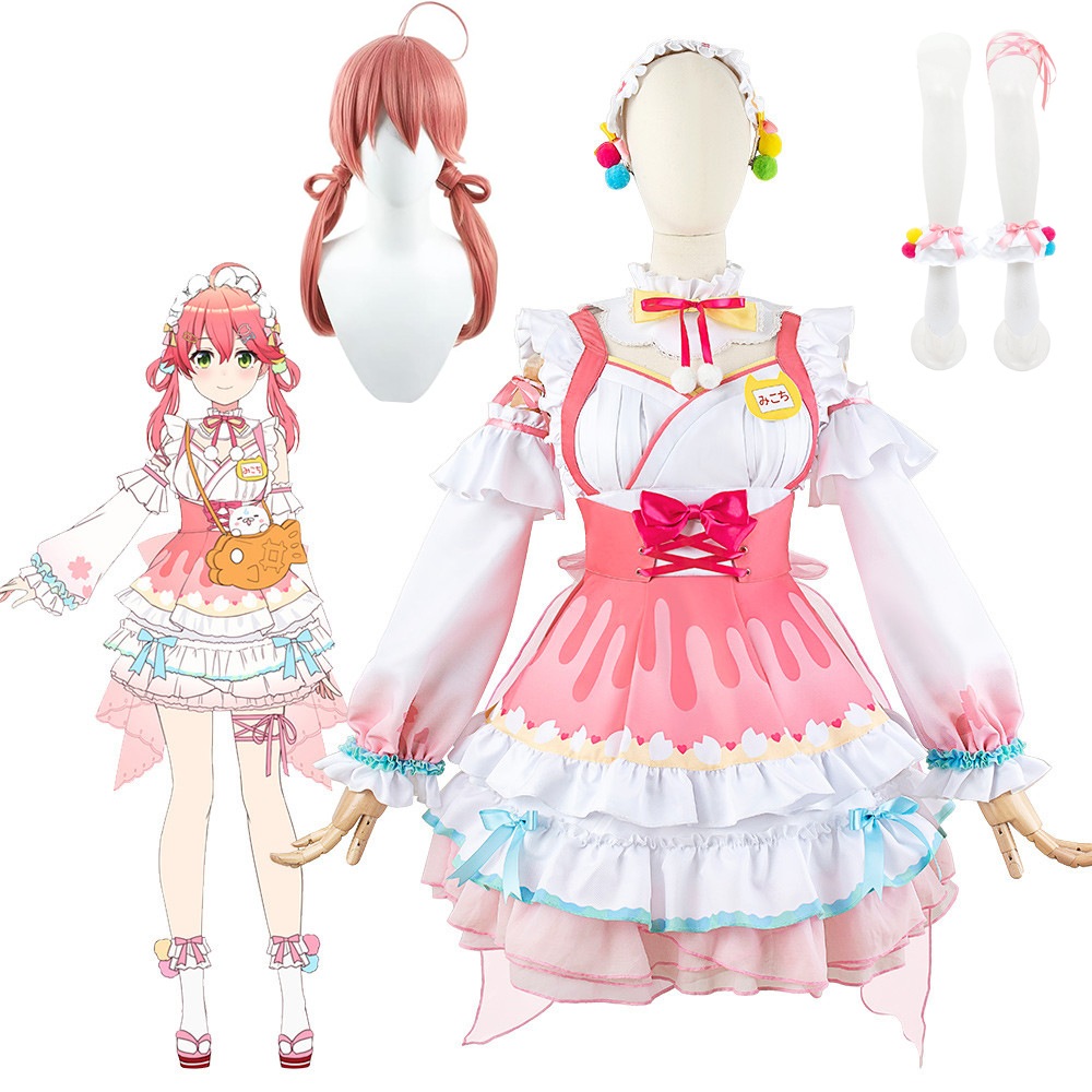 ホロライブ さくらみこ 衣装＋髪飾り＋足飾り お正月衣装 ウィッグ追加可 ほうしょうまりん 衣装 バーチャルYouTuber ハロウィン クリスマス 10,508円