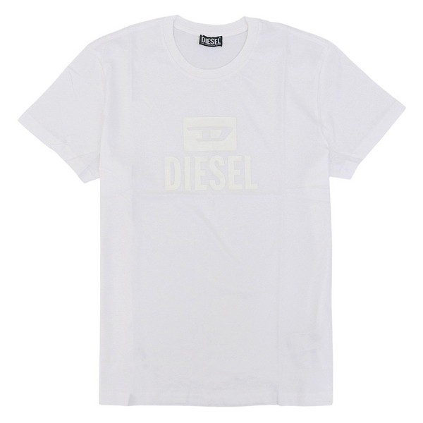 ディーゼル Tシャツ カットソー メンズ 半袖 L コットン ホワイト T-DIEGO TONE ON TONE T-SHIRT A09753RPATI1-WHL DIESEL