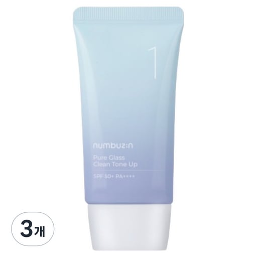 1番ガラス粒クリアトーンアップクリアSPF50+ PA++++ 50ml 3個 透明輝度 肌補正