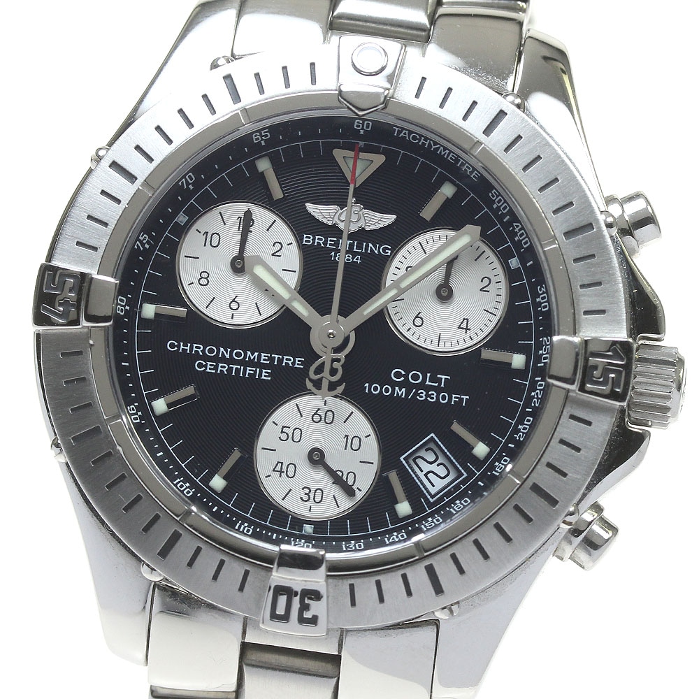 ブライトリング BREITLING A73350 コルト クロノグラフ クォーツ メンズ _841368【中古】