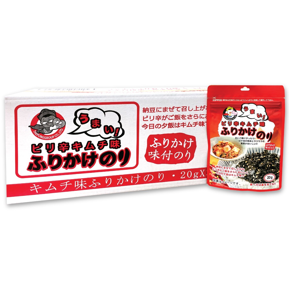 【新登場】　ピリ辛キムチ味 ふりかけのり 20g x 30袋 箱売り TAEPUNG 味付け ジャバン海苔 韓国ザバン