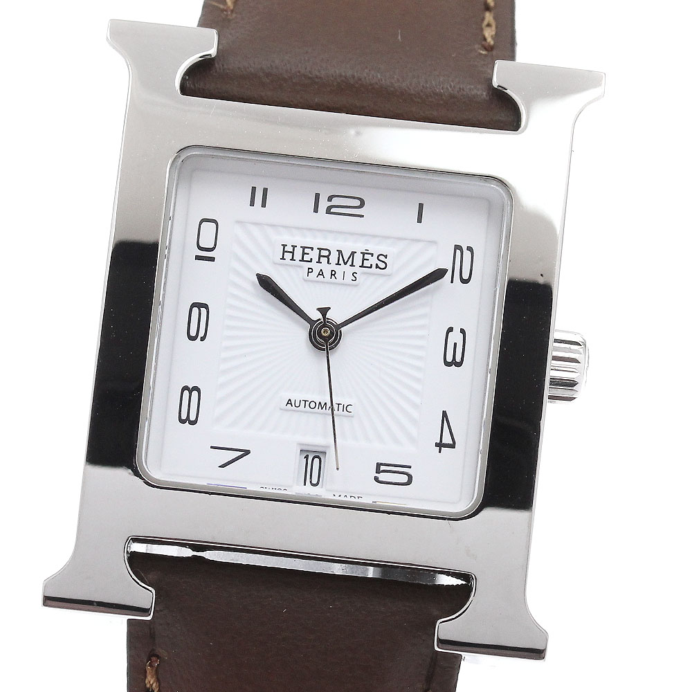 エルメス HERMES HH2.510 Hウォッチ デイト 自動巻き メンズ 良品 _955538【中古】