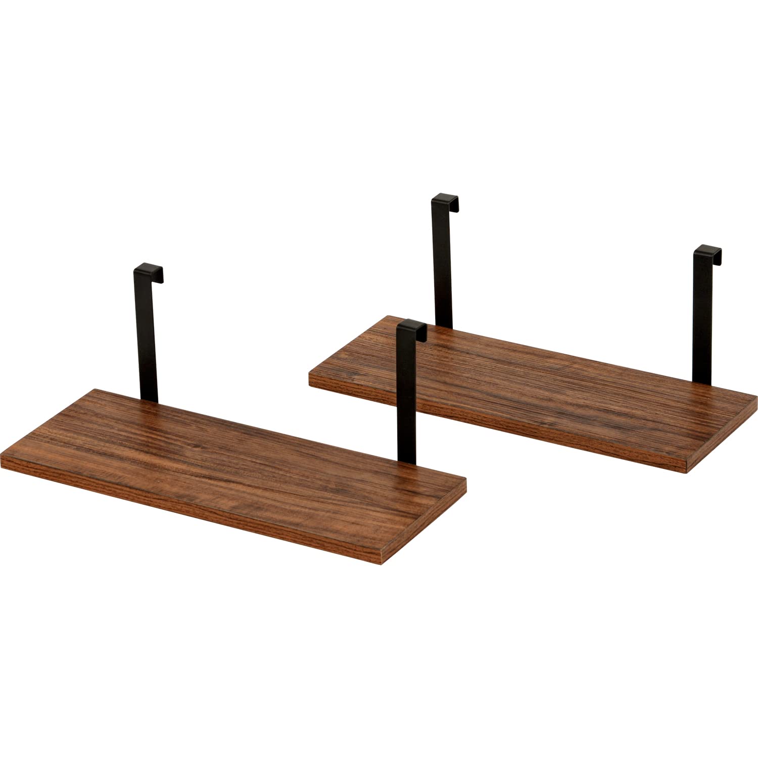 萩原(Hagihara) つっぱり ラック 追加棚 オプション ウォールラック 木目調 2枚セット 幅40 奥行17.5 高さ15 モダン シンプル ブラウン×ブラック KTR-3142-T40BB 5,104円