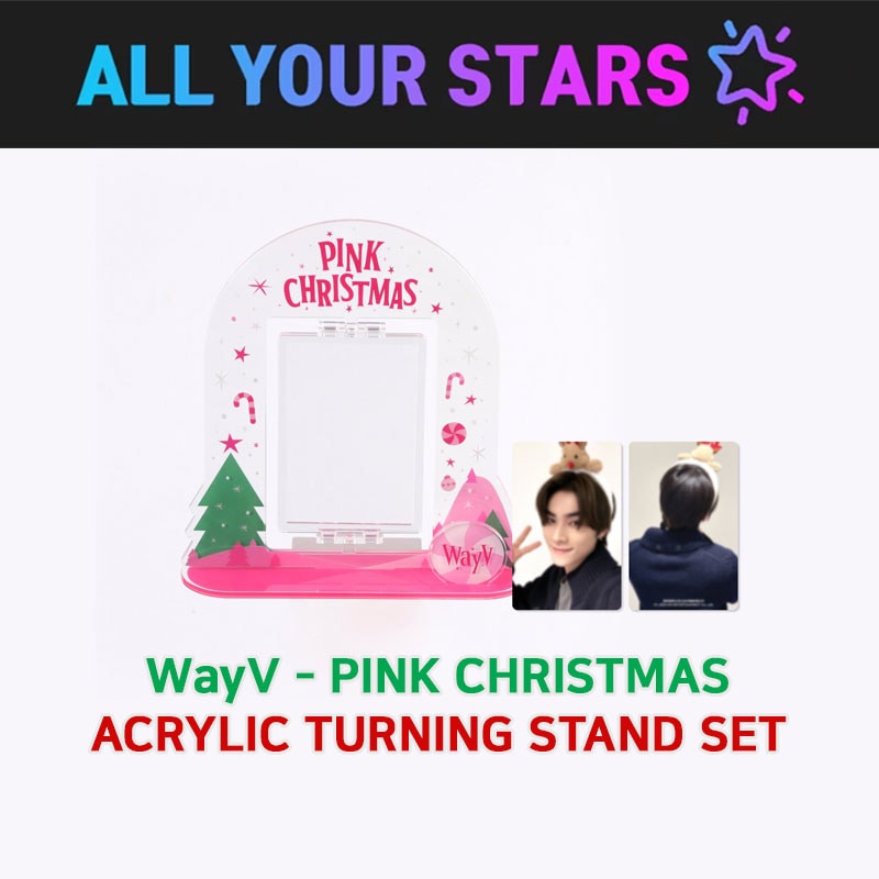 (ACRYLIC TURNING STAND SET) WayV - 2023 PINK CHRISTMAS Official MD