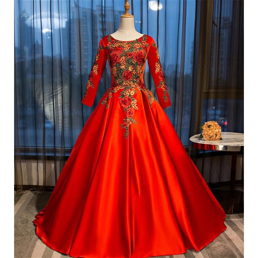 カラードレス ウェディングドレス 二次会 ロング 二次会ドレス パーティードレス ロングドレス 花嫁ドレス カラードレス 結婚式 レッド