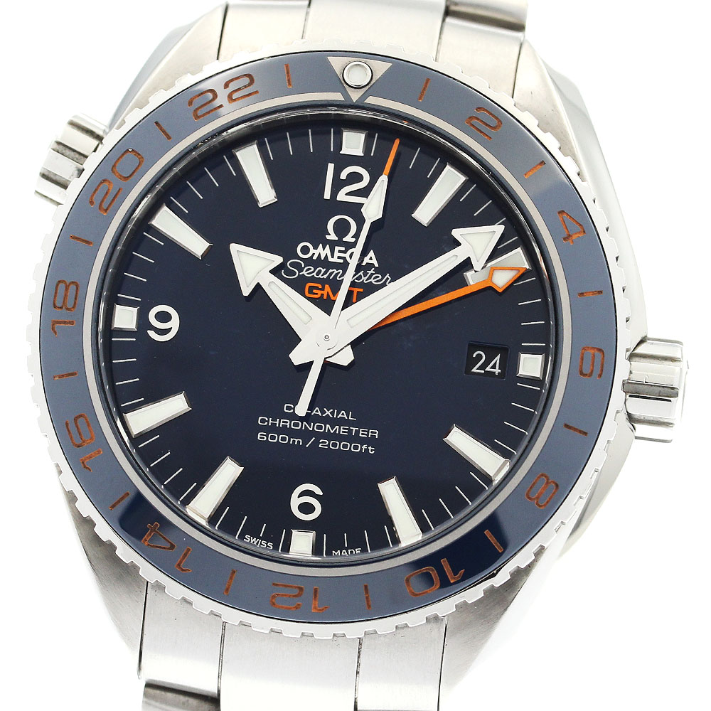 オメガ OMEGA 232.30.44.22.03.001 シーマスター プラネットオーシャン グッドプラネット GMT デイト 自動巻き メンズ 良品 _887913【中古】