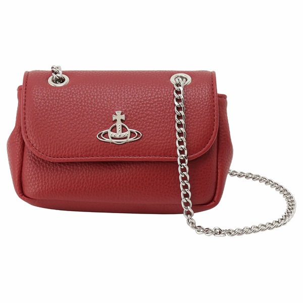 ショルダーバッグ 52020005 S000D H407 スモール チェーン クロスボディ レッド RE-VEGAN GRAIN SMALL PURSE