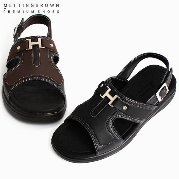 メンズレザーサンダル メンズオフィス高級サンダル メンズビーチサンダル MX22
