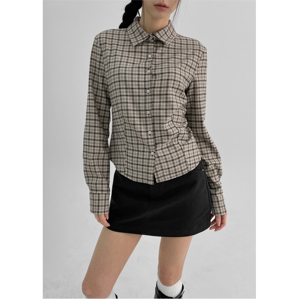 ブラックアップ [春新品] [MADE] バーチェックシャツ