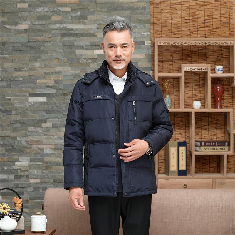 ダウンコート ダウンジャケット メンズ ジャケット コート 中綿コート フード付き 前開き ダウン入り 防寒着 冬 プレゼント 防風 撥水 ショート お父さん 通勤