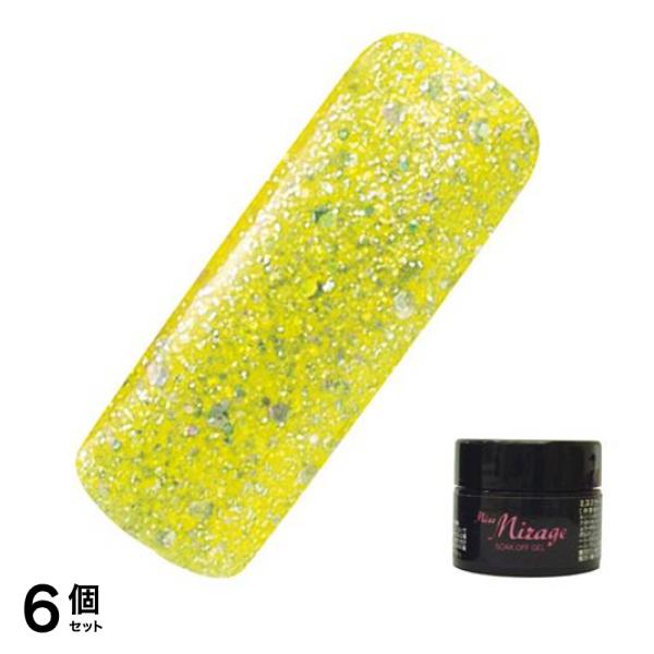 Miss Mirage(ミスミラージュ) ソークオフジェル ホログラムイエロー H2S 2.5g 6個セット