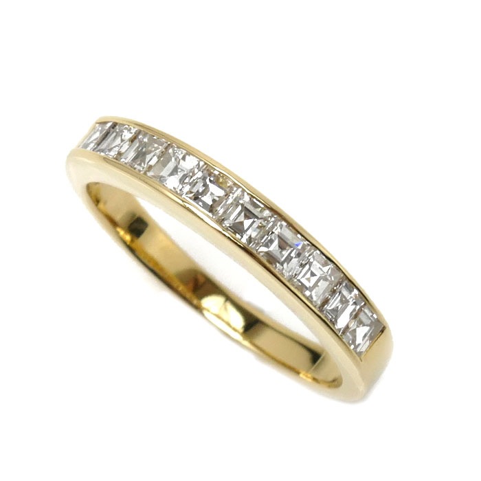 TASAKI タサキ K18YG イエローゴールド ハーフエタニティ リング指輪 ダイヤモンド0.63ct 9号 2.5g レディース 中古 美品