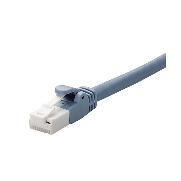 (まとめ)エレコム ツメ折れ防止LANケーブル(Cat6A) ブルー 0.5m RoHS指令準拠(10物質) LD-GPAT/BU05/ID 1本(×10セット)