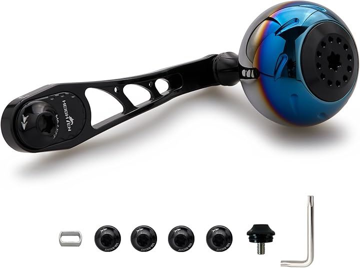 65/75mm リール ハンドル ハンドルノブ シマノ SHIMANO ダイワ DAIWA アブ Abu ベイトリール 通用 Aurora(65mm/75mmハンドル＆38mmノブ -)