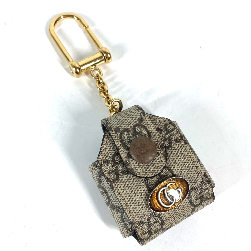 イヤフォンケース 596720 airpodsケース エアポッズ GG オフディア スプリーム apple アップル イヤホンケース レザー/PVC ベージュ